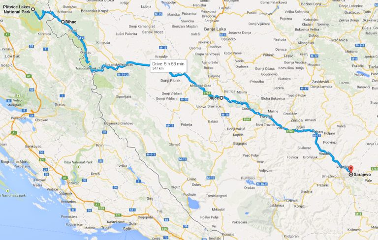 Plitvice to Sarajevo