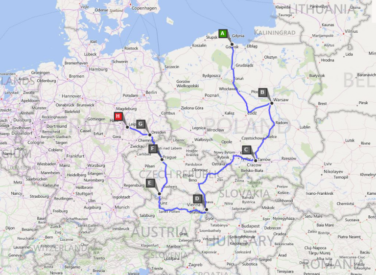 Next #2: Poland, Czech Republic,Slovakia, Germany