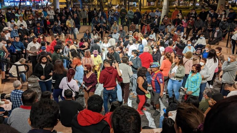 People dancing in Miraflores, Lima, Peru